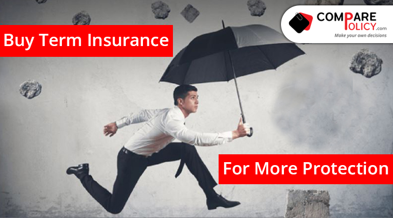 Buy term insurance for more protection