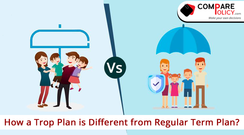 How a trop plan is different from regular term plan