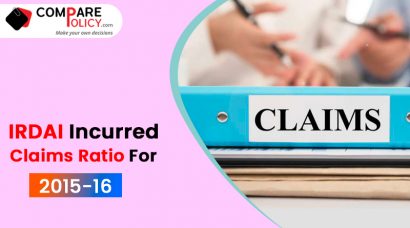 IRDAI incurred claim ratio 2015-16 of general insurance companies in india