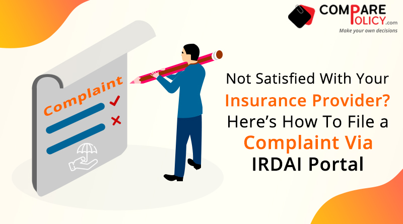 how to file a complaint via IRDAI Portal