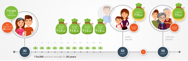 Edelweiss Tokio Life Milestones Plan Premium Illustration